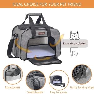 Small Pet Carrier, Kitten Puppy Travel Carrier Airline Approved, NWT